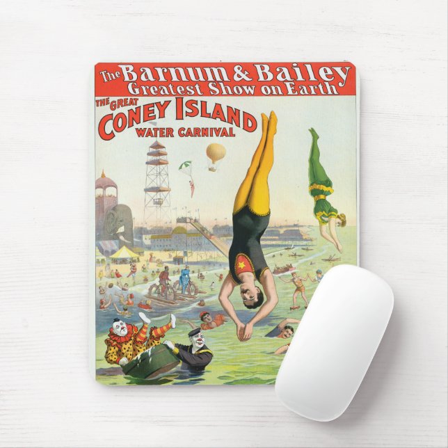 The Great Coney Island Water Carnival Mouse Mat (With Mouse)