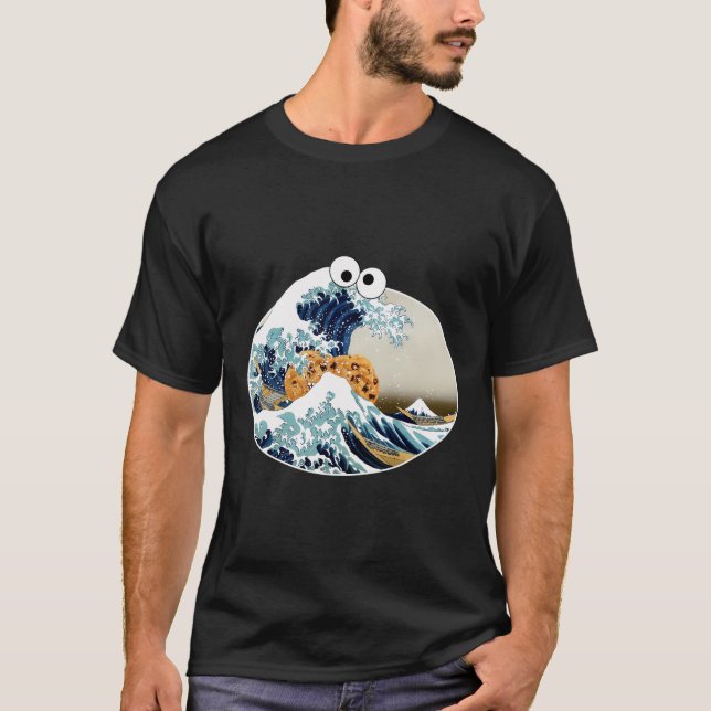 The Great Cookie Eating Wave Off Kanagawa Googly E T-Shirt (Front)