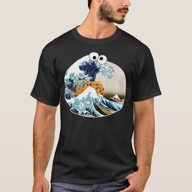 The Great Cookie Eating Wave Off Kanagawa  Googly  T-Shirt (Front)