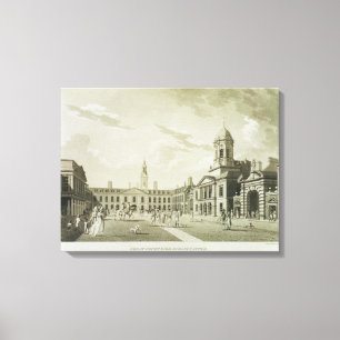 The Great Court Yard, Dublin Castle, 1792 (engravi Canvas Print