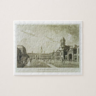 The Great Court Yard, Dublin Castle, 1792 (engravi Jigsaw Puzzle