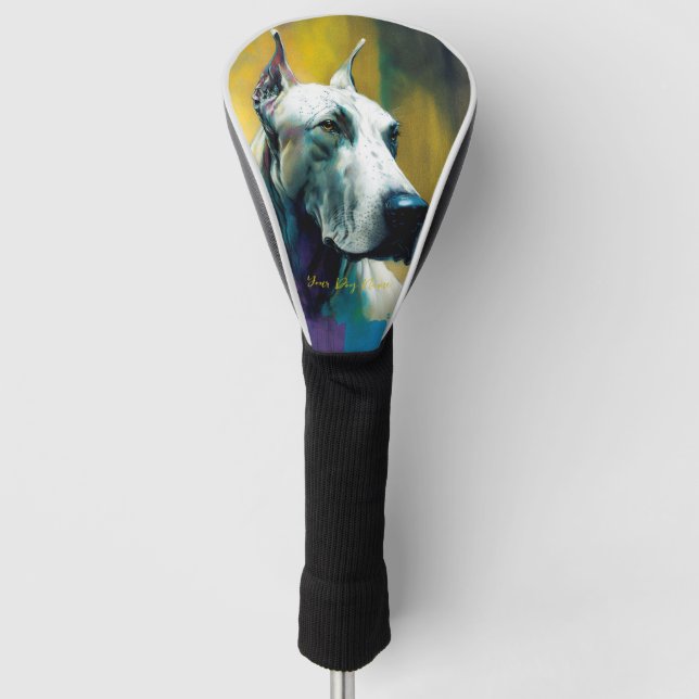 The Great Dane Dog - Composition 002 Golf Head Cover (Front)