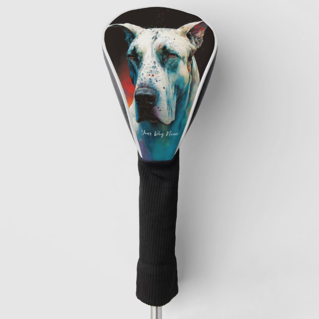 The Great Dane Dog - Composition 003 Golf Head Cover (Front)