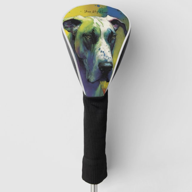 The Great Dane Dog - Composition 009 Golf Head Cover (Front)