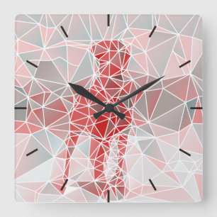 The Great Dane - the apoll of dogs Square Wall Clock