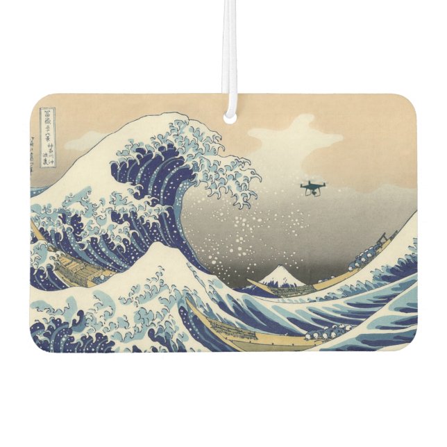 The Great Drone Wave Off Kanagawa Car Air Freshener (Front)