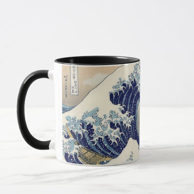 The Great Drone Wave Off Kanagawa Mug (Left)