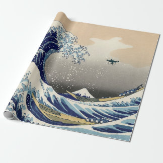 The Great Drone Wave Off Kanagawa Wrapping Paper