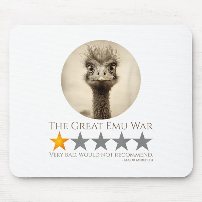 The Great Emu War - Australian History Meme  Mouse Mat (Front)