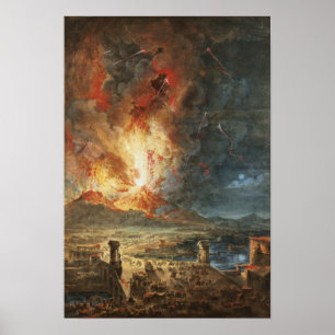 The Great Eruption of Mt. Vesuvius Poster