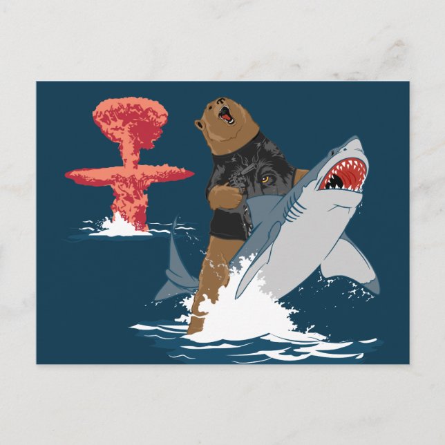 The Great Escape - bear shark cavalry Postcard (Front)