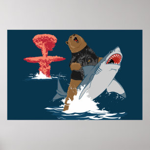 The Great Escape - bear shark cavalry Poster