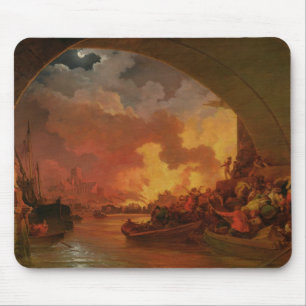 The Great Fire of London, c.1797 (oil on canvas) Mouse Mat