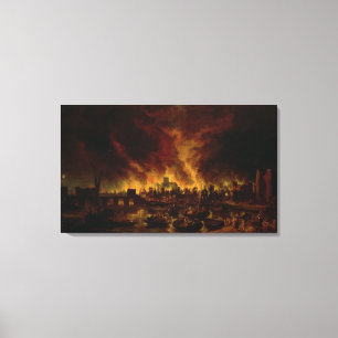 The Great Fire of London in 1666 Canvas Print