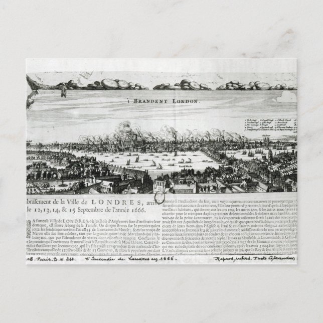 The Great Fire of London in 1666 Postcard (Front)