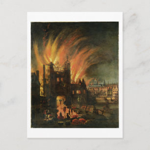 The Great Fire of London (September 1666) with Lud Postcard