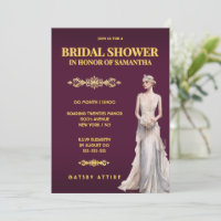 The Great Gatsby bridal shower bride ivory white