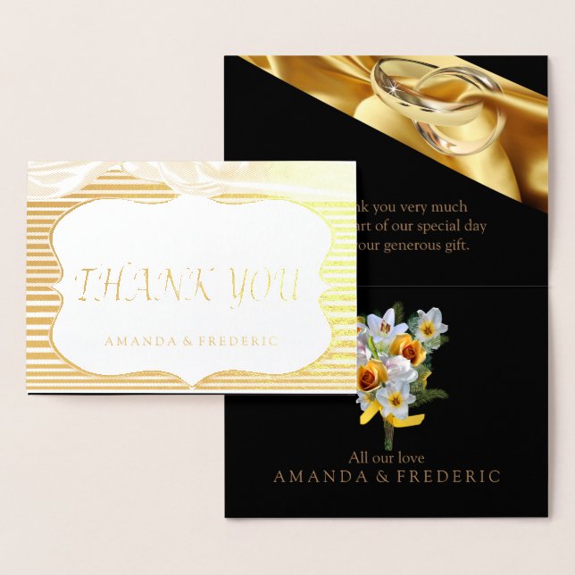 The Great Gatsby in FOIL THANK YOU Wedding Card (Display)