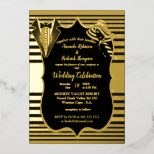 The Great Gatsby Inspiration Foil Invitation