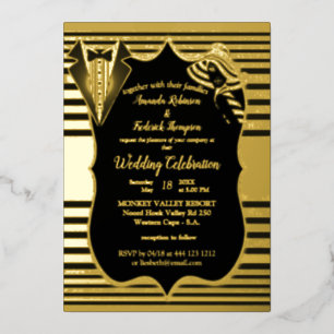 The Great Gatsby Inspiration Foil Invitation