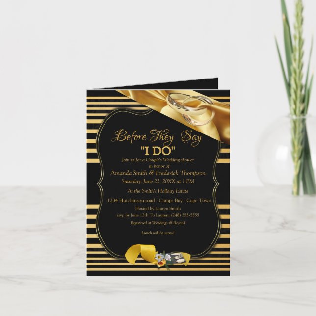 The Great Gatsby Wedding Shower Invitation (Front)