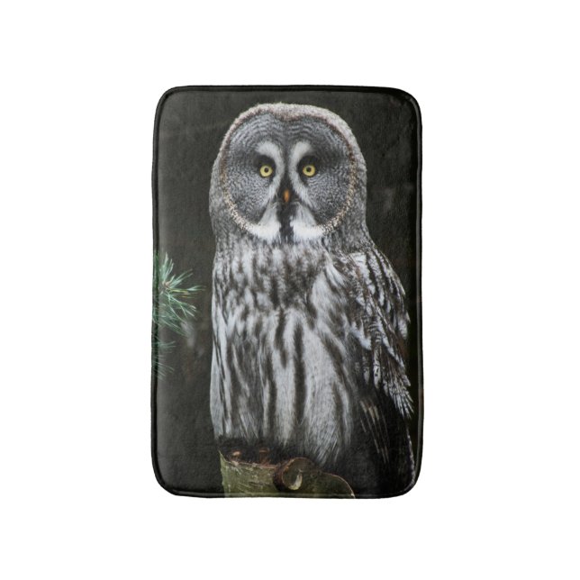 The Great Grey Owl bmcna Bath Mat (Front Vertical)