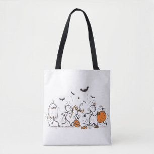 The Great Halloween Candy Fight – Playful Stick Tote Bag
