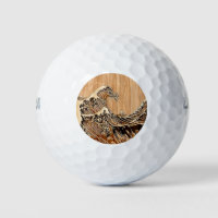 The Great Hokusai Wave Bamboo Wood Inlay Style