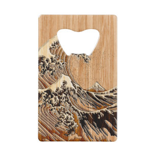 The Great Hokusai Wave Bamboo Wood Style