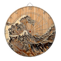 The Great Hokusai Wave Bamboo Wood Style Accent