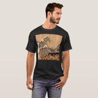 The Great Hokusai Wave Bamboo Wood Style decor