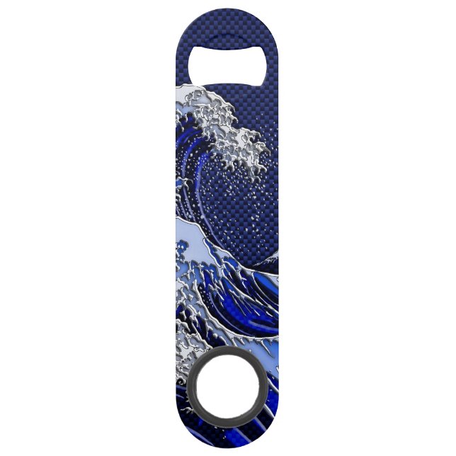 The Great Hokusai Wave chrome carbon fibre styles (Front)