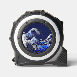 The Great Hokusai Wave Chrome Carbon Style 1