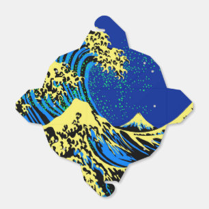 The Great Hokusai Wave in Blue Pop Art Style Favour Box