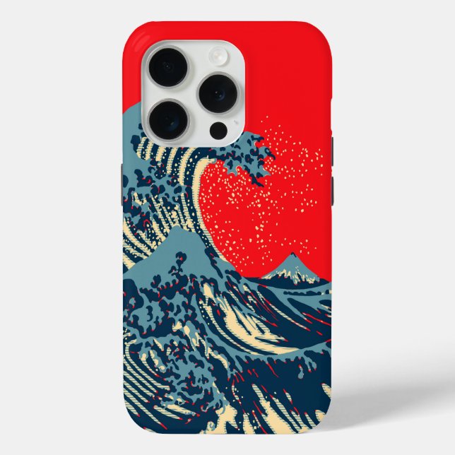 The Great Hokusai Wave in Colourful Style Case-Mate iPhone Case (Back)