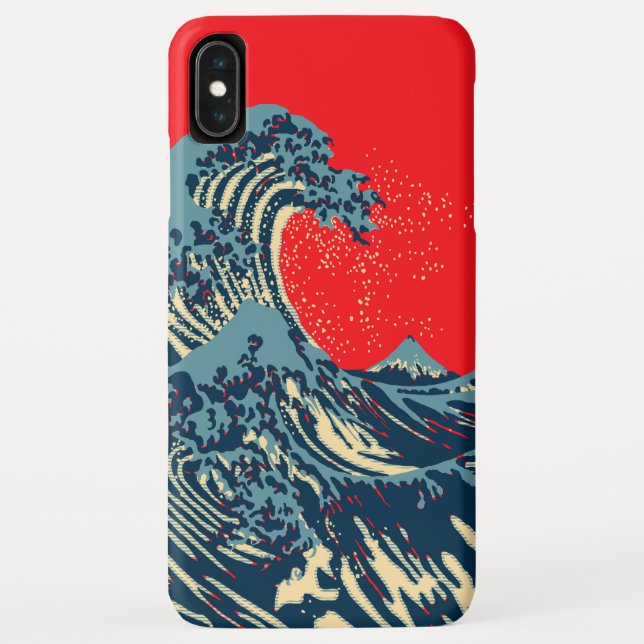 The Great Hokusai Wave in Hope Art Style Case-Mate iPhone Case (Back)