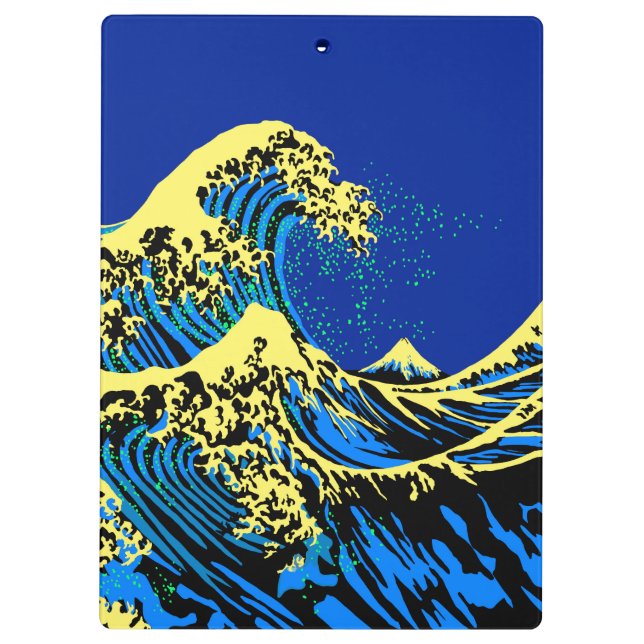 The Great Hokusai Wave in Pop Art Style Accent Clipboard (Back)