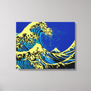 The Great Hokusai Wave in Pop Art Style Decor