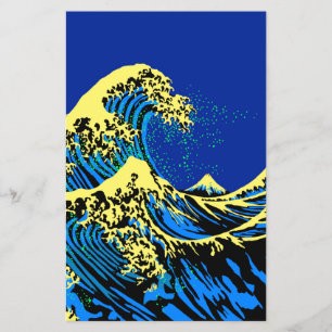 The Great Hokusai Wave in Pop Art Style Decor Flyer