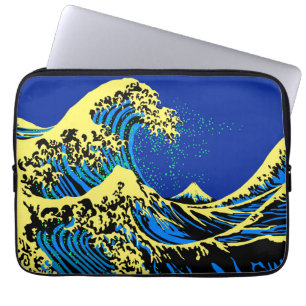 The Great Hokusai Wave in Pop Art Style Laptop Sleeve