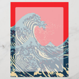 The Great Hokusai Wave in Vibrant Style