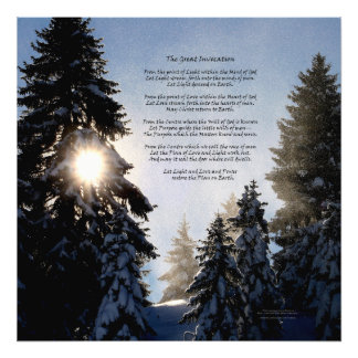 The Great Invocation - Pine Tree Sun Light Photo Print