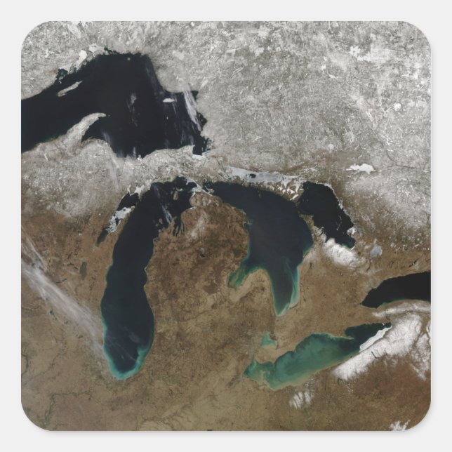 The Great Lakes 3 Square Sticker (Front)
