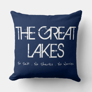The Great Lakes, Michigan humour Cushion