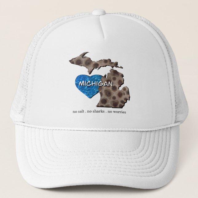 The Great Lakes | no salt, no sharks, no worries   Trucker Hat (Front)
