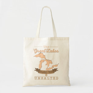 The Great Lakes Shark Free Unsalted Michigan Gift Tote Bag