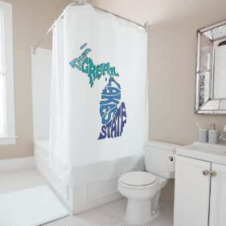 The Great Lakes State - Michigan Shower Curtain