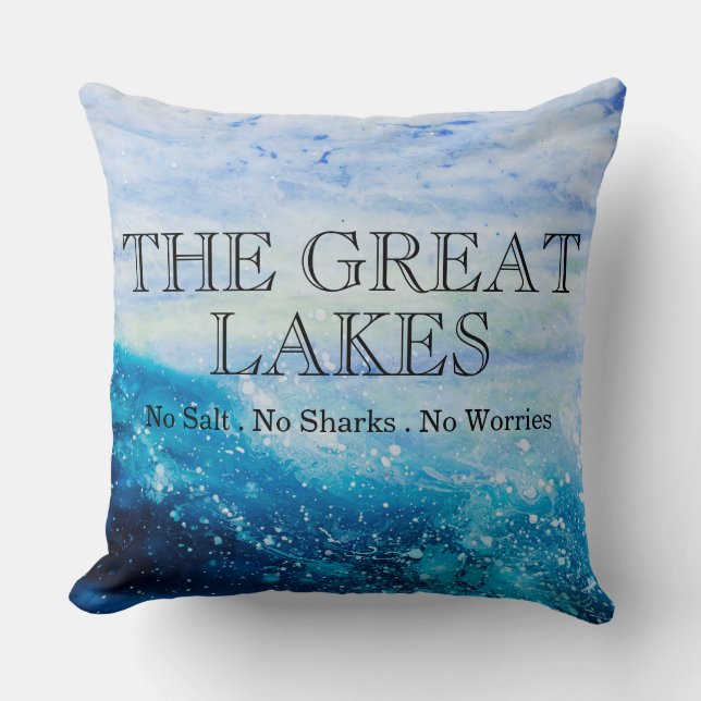 The Great Lakes State no salt shark worries! Cushion (Front)