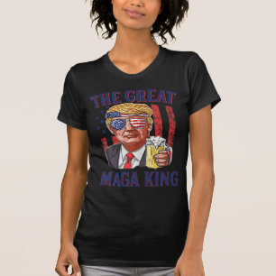 The Great Maga King Fun Trump Beer US Flag Ultra M T-Shirt