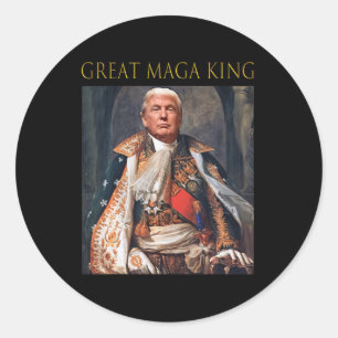 The Great Maga King Fun Trump Ultra Maga King  Classic Round Sticker